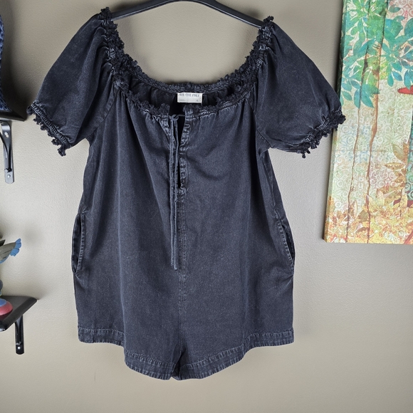 We The Free Free People Daisy Denim Black Romper XL - Picture 16 of 16